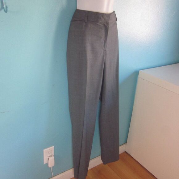 Brooks Brothers Womens Size 12 Blue Check Wool Lucia Fit Pants New Condition - Picture 3 of 13